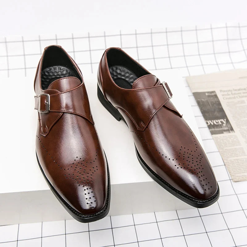 Elegante Anzugschuhe Herren Business Leder Derby Schuhe