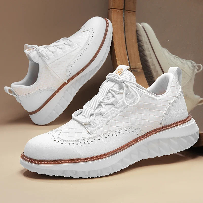 Leder Sneaker Herren Oxford Casual Schnürschuhe Sport