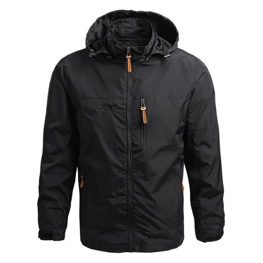 Funktionsjacke Herren Wetterfest Kapuze Zip Taschen