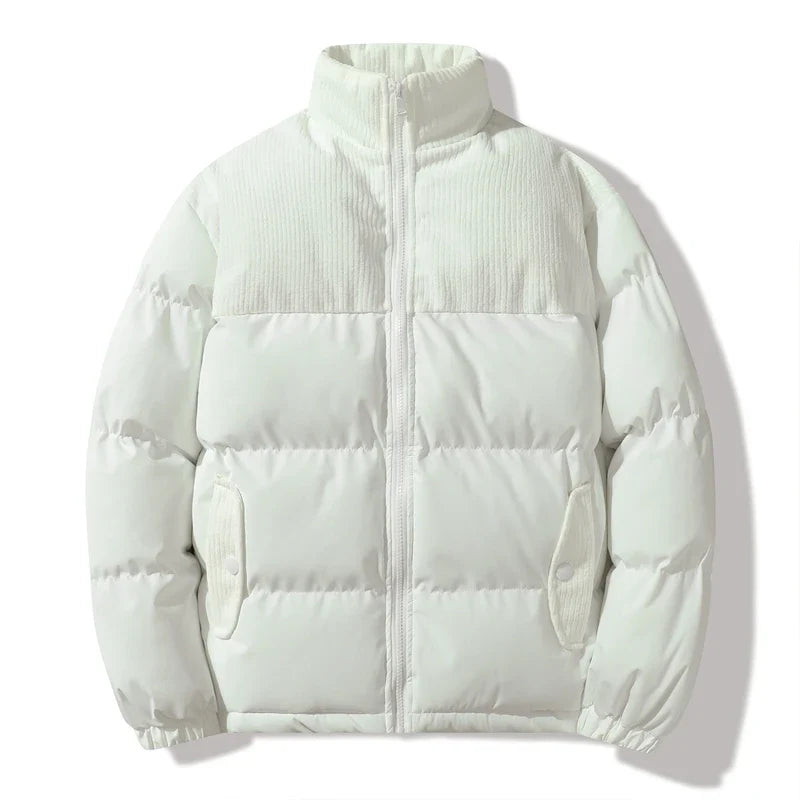 Cord Steppjacke Herren Weich Lockerer Schnitt Warm