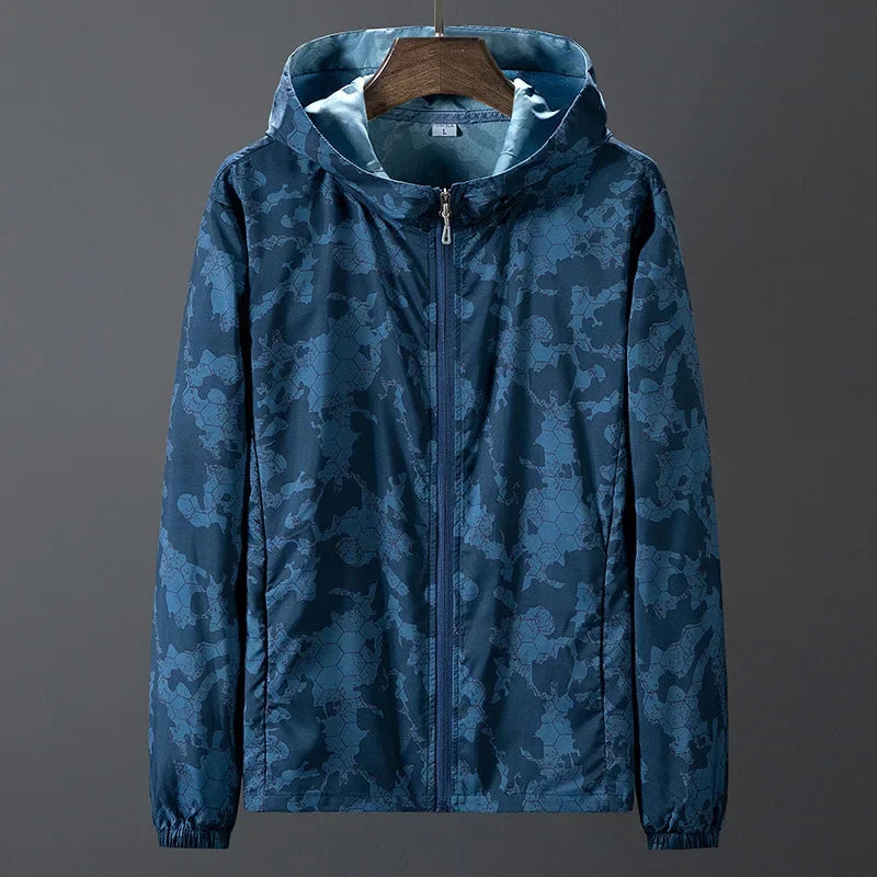 Leichte Camouflage Jacke Herren Kapuze Atmungsaktiv