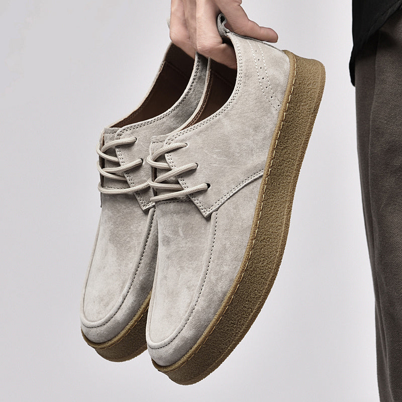 Wildleder Sneaker Herren Fußbett Gummisohle Bequem