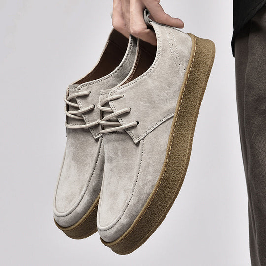 Wildleder Sneaker Herren Fußbett Gummisohle Bequem