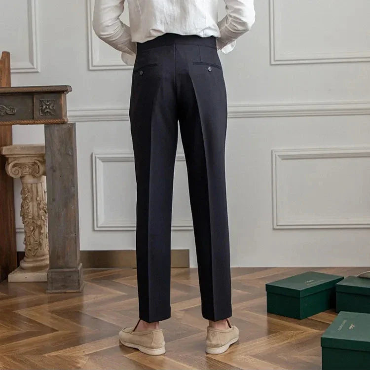 Herren Stoffhose mit geradem Bein – Anzughose aus Polyester