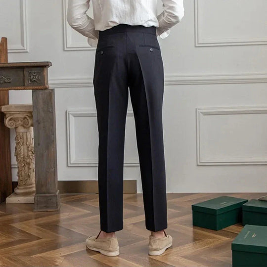 Herren Stoffhose mit geradem Bein – Anzughose aus Polyester