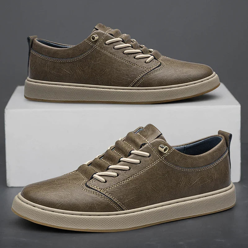 Leder Sneaker Herren Schnürung Handgefertigt Zeitlos