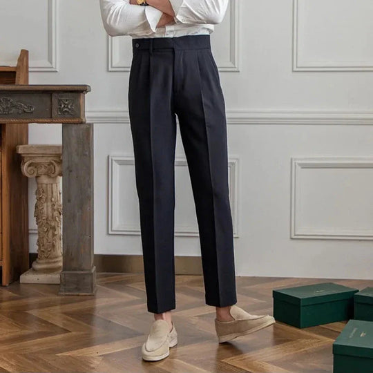 Herren Stoffhose mit geradem Bein – Anzughose aus Polyester