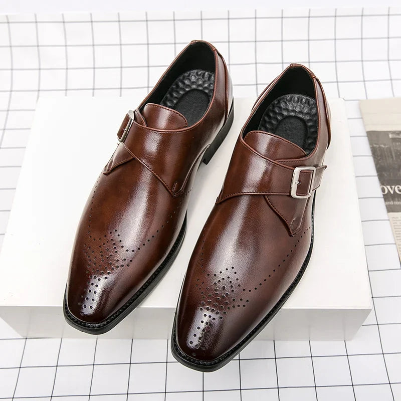 Elegante Anzugschuhe Herren Business Leder Derby Schuhe