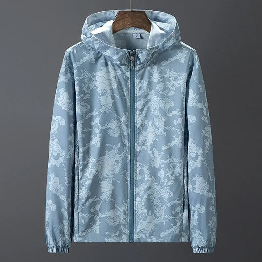Leichte Camouflage Jacke Herren Kapuze Atmungsaktiv