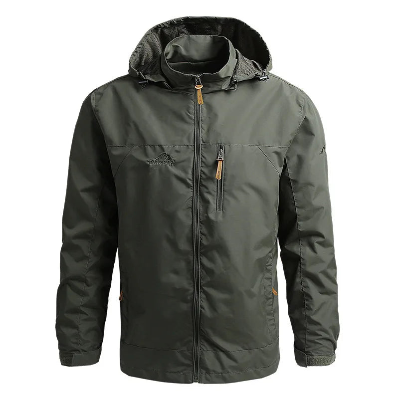 Funktionsjacke Herren Wetterfest Kapuze Zip Taschen