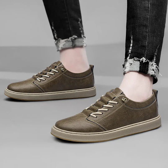 Leder Sneaker Herren Schnürung Handgefertigt Zeitlos