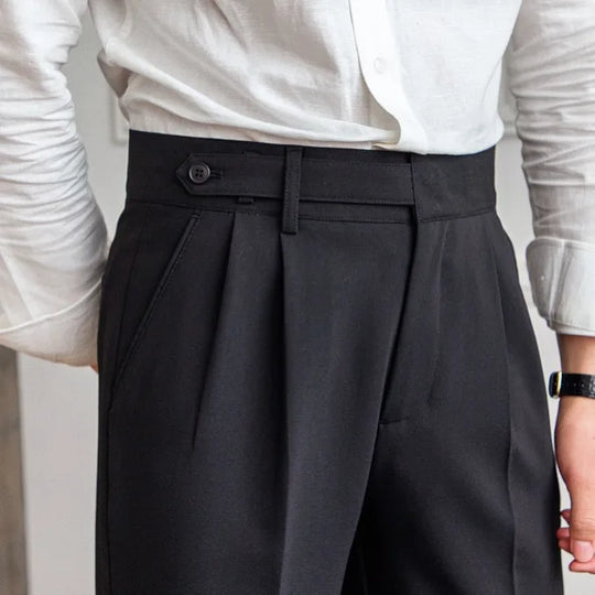 Herren Stoffhose mit geradem Bein – Anzughose aus Polyester