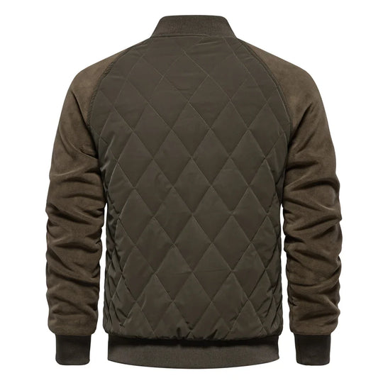 Fleece Bomberjacke Herren Wollmix Knopfleiste Warm