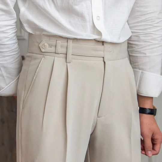 Herren Stoffhose mit geradem Bein – Anzughose aus Polyester