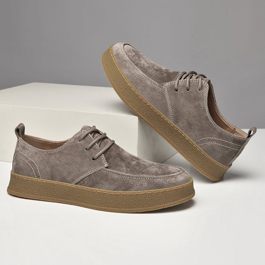 Wildleder Sneaker Herren Fußbett Gummisohle Bequem