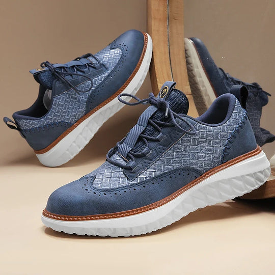 Leder Sneaker Herren Oxford Casual Schnürschuhe Sport