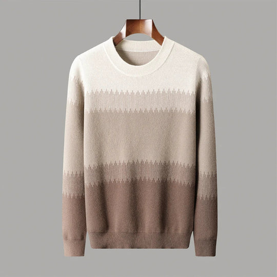Merinowolle Pullover Herren Farbverlauf Feine Fasern