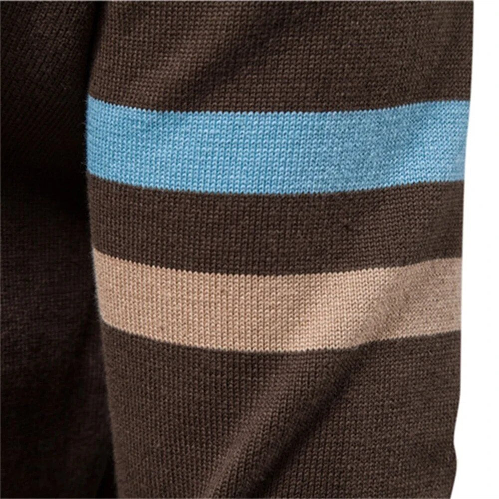 Zip Pullover Herren Strickpullover Sweater Casual Warm