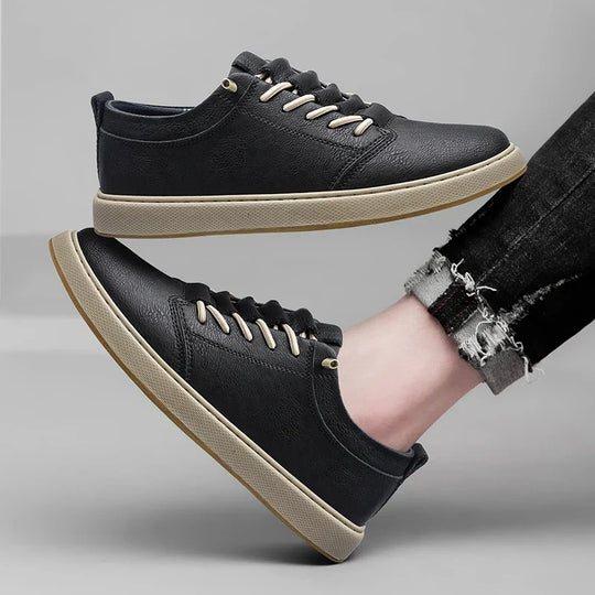 Leder Sneaker Herren Schnürung Handgefertigt Zeitlos