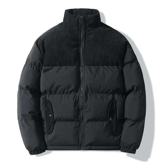 Cord Steppjacke Herren Weich Lockerer Schnitt Warm