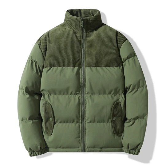 Cord Steppjacke Herren Weich Lockerer Schnitt Warm