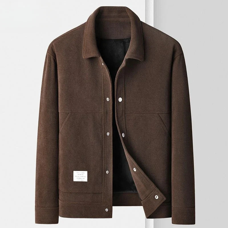 Wolljacke Herren Druckknöpfe Zwei Taschen Vielseitig
