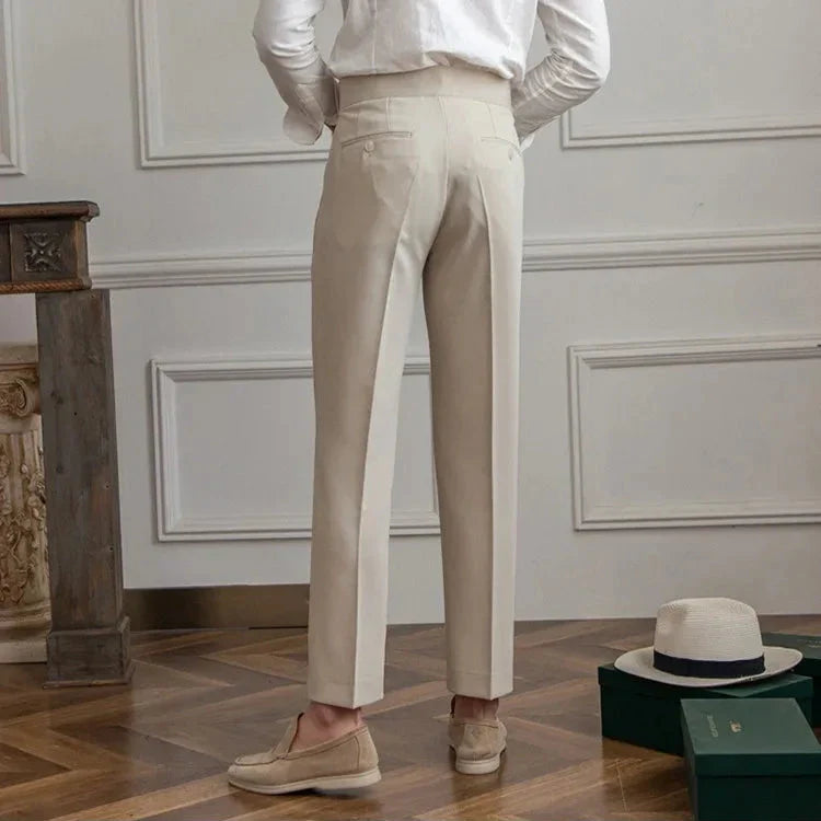 Herren Stoffhose mit geradem Bein – Anzughose aus Polyester
