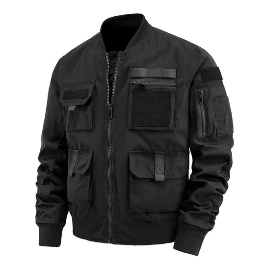 Multitaschen Jacke Herren Robust Hoher Kragen Outdoor