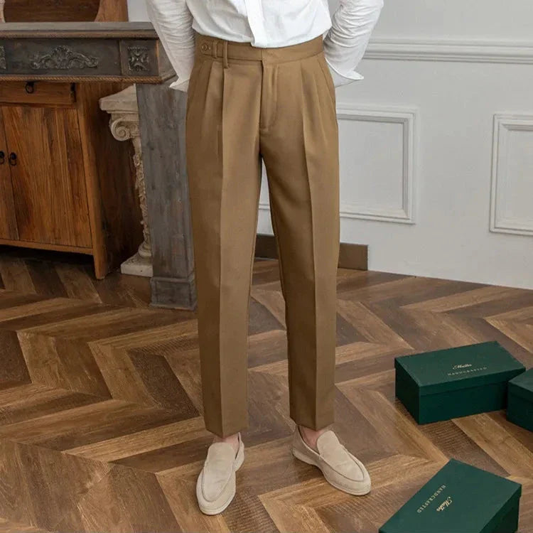 Herren Stoffhose mit geradem Bein – Anzughose aus Polyester