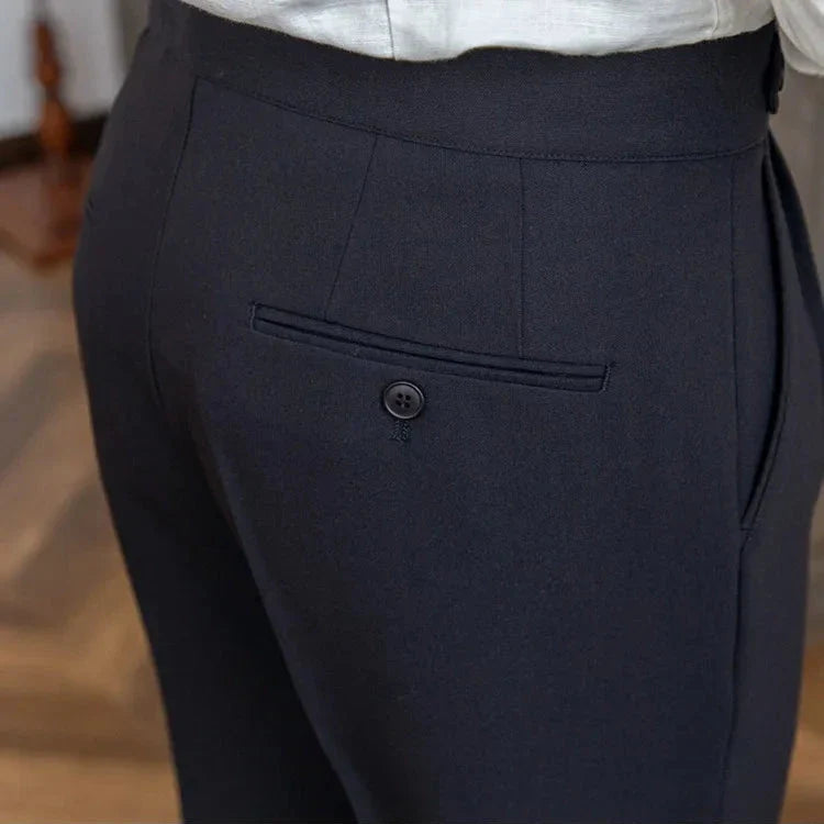 Herren Stoffhose mit geradem Bein – Anzughose aus Polyester