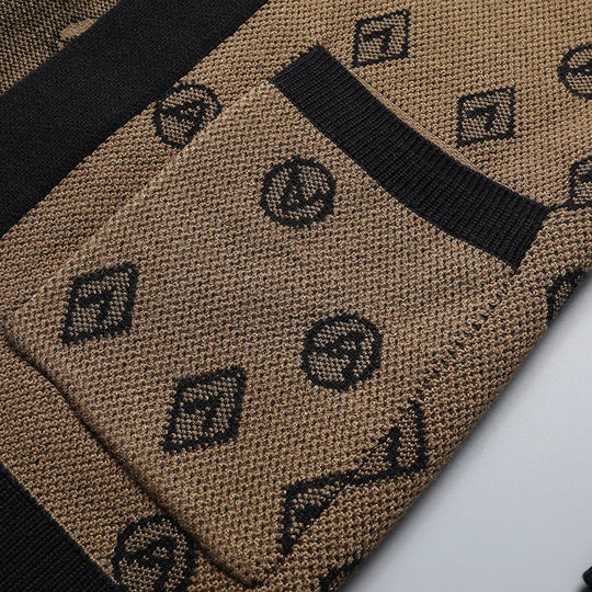 Woll Cardigan Herren Musterstrick Leicht Atmungsaktiv