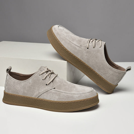 Wildleder Sneaker Herren Fußbett Gummisohle Bequem