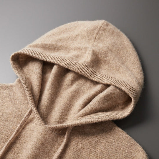 Merino Hoodie Herren Kapuzenpullover Strick Premium