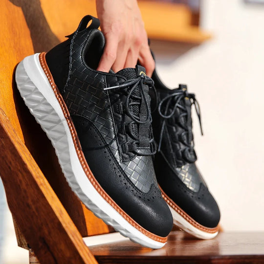 Leder Sneaker Herren Oxford Casual Schnürschuhe Sport