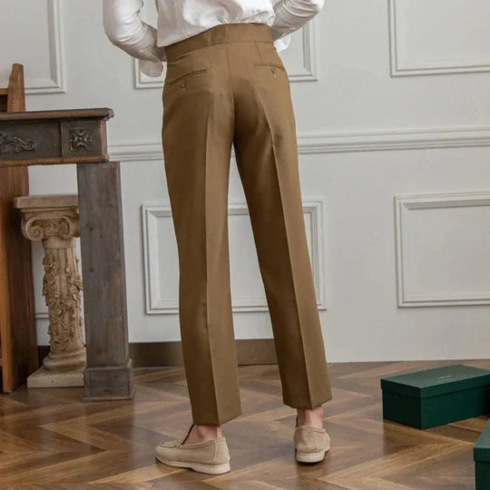 Herren Stoffhose mit geradem Bein – Anzughose aus Polyester