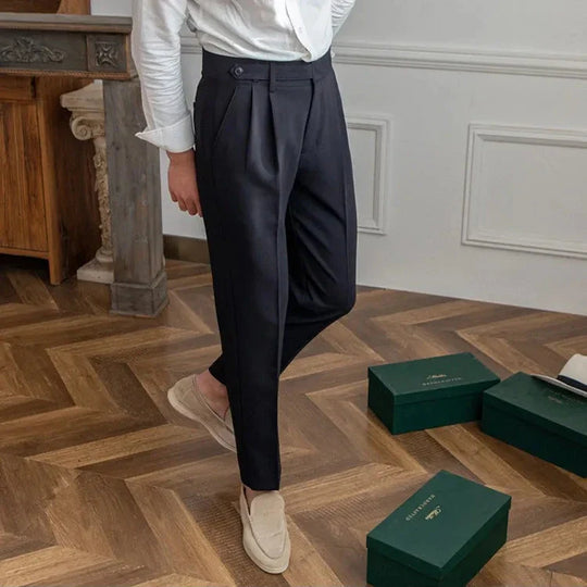Herren Stoffhose mit geradem Bein – Anzughose aus Polyester