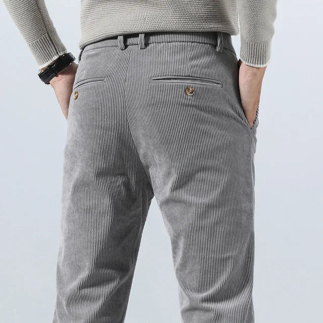 Cord Hose Herren Tailliert Klare Linien Vielseitig