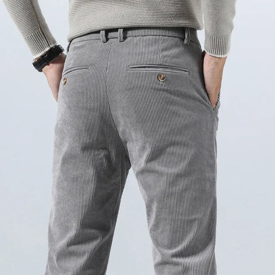 Cord Hose Herren Tailliert Klare Linien Vielseitig