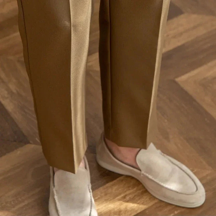Herren Stoffhose mit geradem Bein – Anzughose aus Polyester