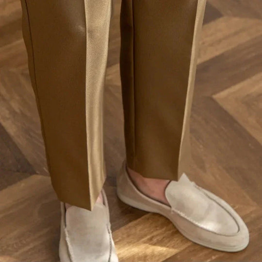 Herren Stoffhose mit geradem Bein – Anzughose aus Polyester
