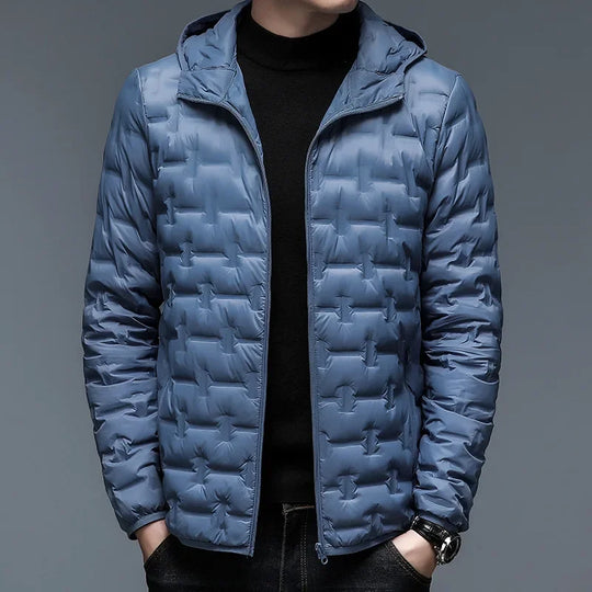 Leichte Steppjacke Herren Durchgehender Zip Taschen