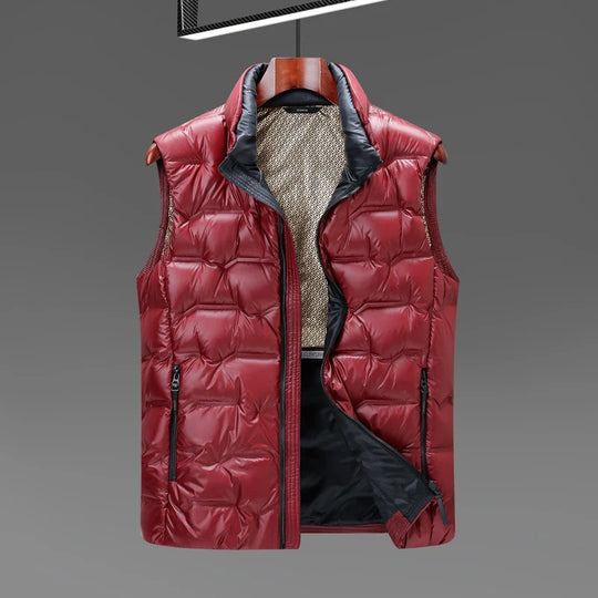 Winddichte Daunenjacke Herren Gesteppt Leicht Warm