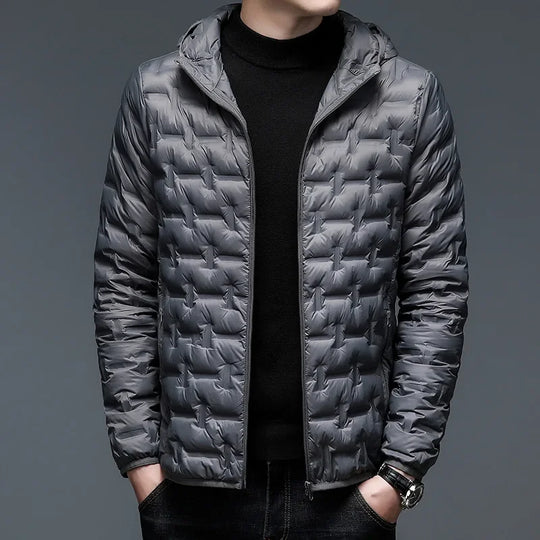 Leichte Steppjacke Herren Durchgehender Zip Taschen