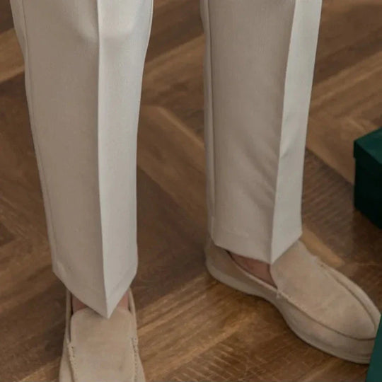 Herren Stoffhose mit geradem Bein – Anzughose aus Polyester