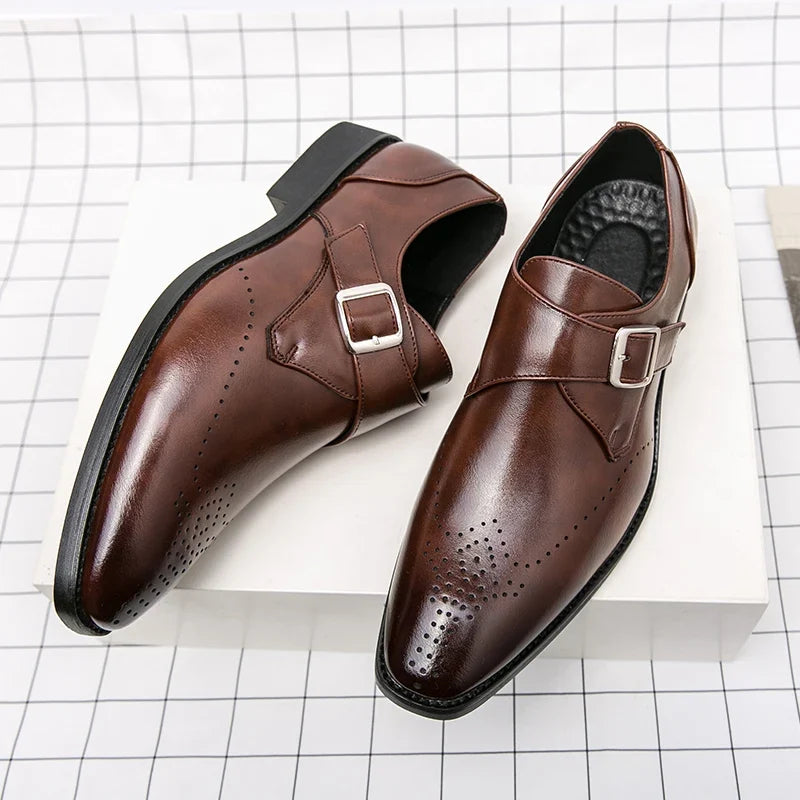Elegante Anzugschuhe Herren Business Leder Derby Schuhe