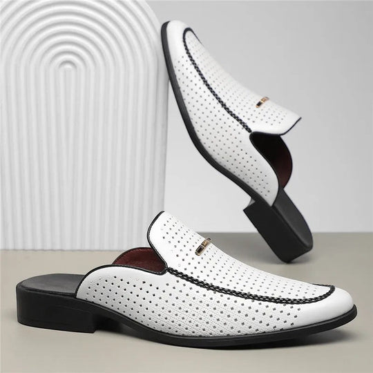 Herren Gepolsterte Echtleder-Slides – Jennoir