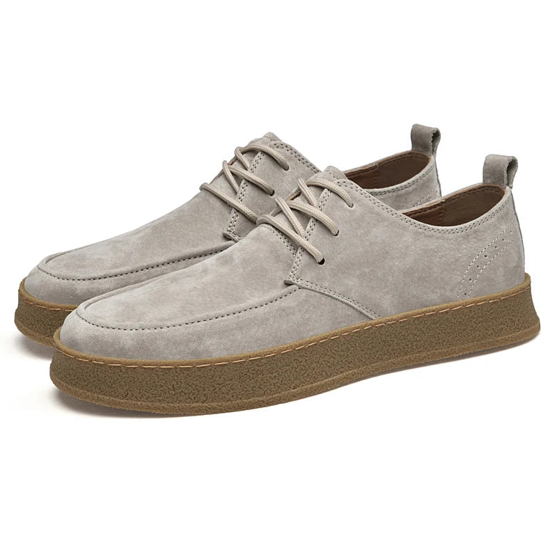 Wildleder Sneaker Herren Fußbett Gummisohle Bequem