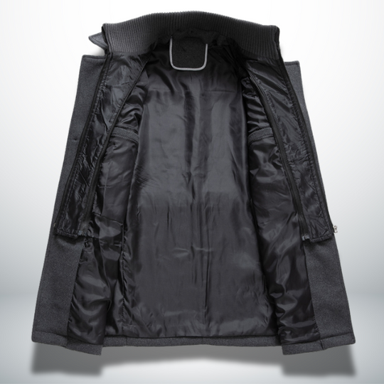 Eleganter Woll Wintermantel Herren Warm Klassisch