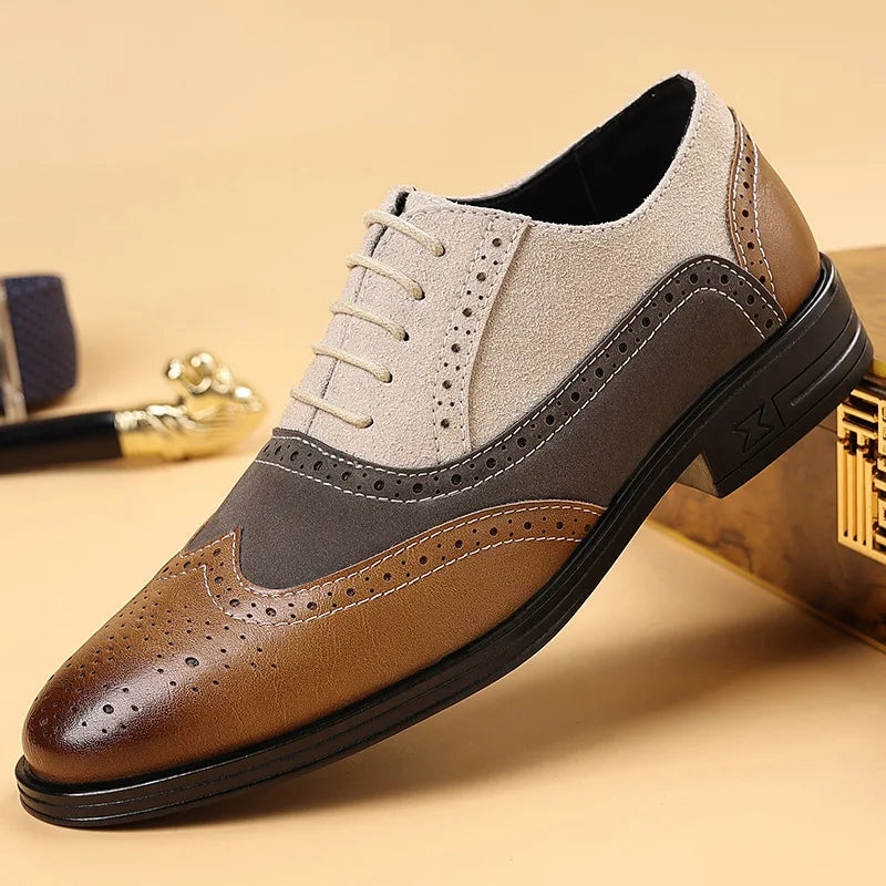 Leder Budapester Herren Wildleder Brogue Business