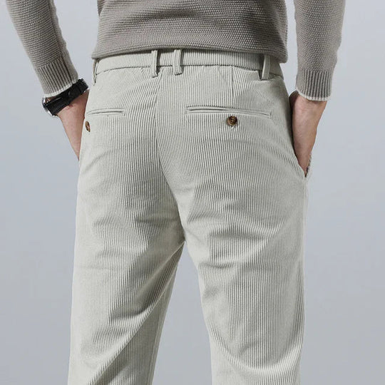 Cord Hose Herren Tailliert Klare Linien Vielseitig